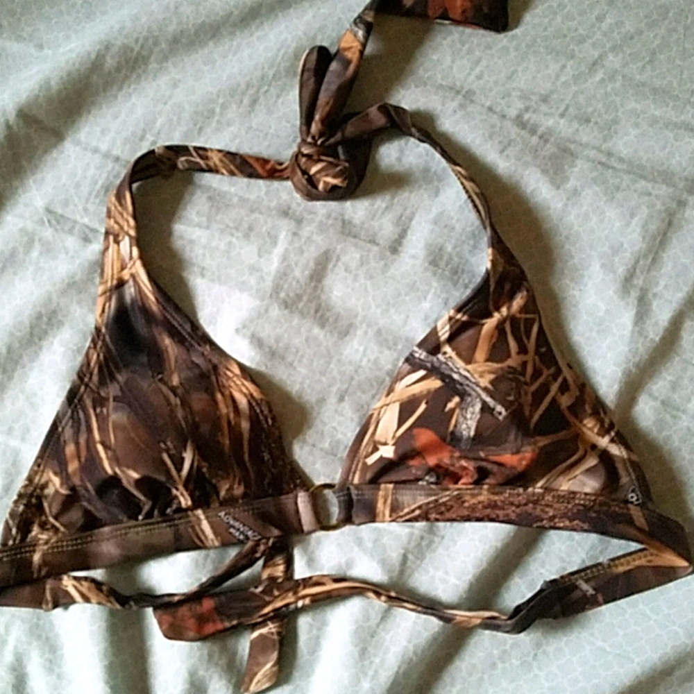 Camo bikini halter top